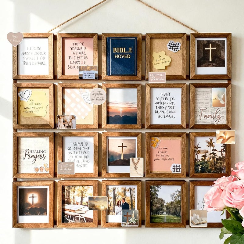 Eclazul Prayer Board Stickers Supplies - 50 Pcs Brown Christian Jesus Bible Verse Decorating Kit for Adults Women Inspirational Waterproof Scrapbook Decals Bulk for Journaling Planner Water Bottle - Image 2